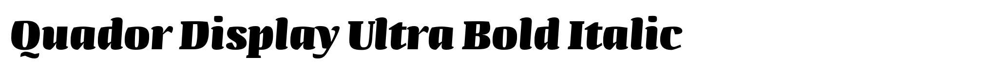 Quador Display Ultra Bold Italic image